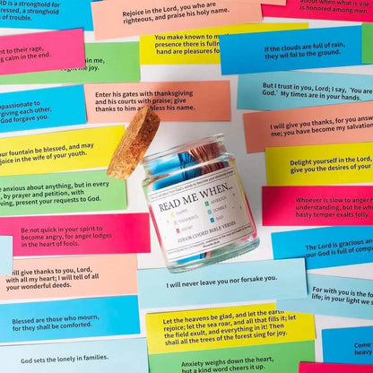 READ ME WHEN... ColorCode Bible Verses Jar